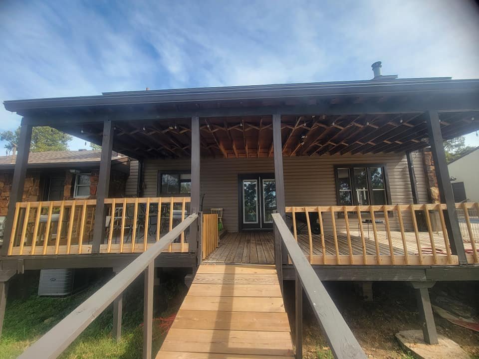 Covered deck and porch construction